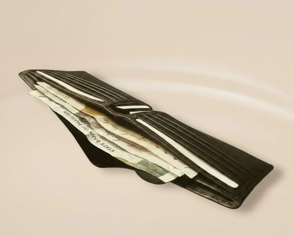 The Elite Throb Men's Woven Leather Wallet – Premium Genuine Leather, 8 Card Slots, 2 Side Pockets, 1 Cash Compartment, Stylish Handmade Design - wonecraft.com