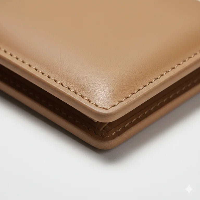 Executive Elite Genuine Leather Men's Bi - Fold Wallet with Coin Pouch - Premium Slim Bifold Design with Card Slots & ID Window | Available in Dark Brown & Tan - wonecraft.com