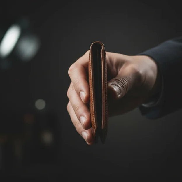 Executive Elite Genuine Leather Men's Bi - Fold Wallet with Coin Pouch - Premium Slim Bifold Design with Card Slots & ID Window | Available in Dark Brown & Tan - wonecraft.com