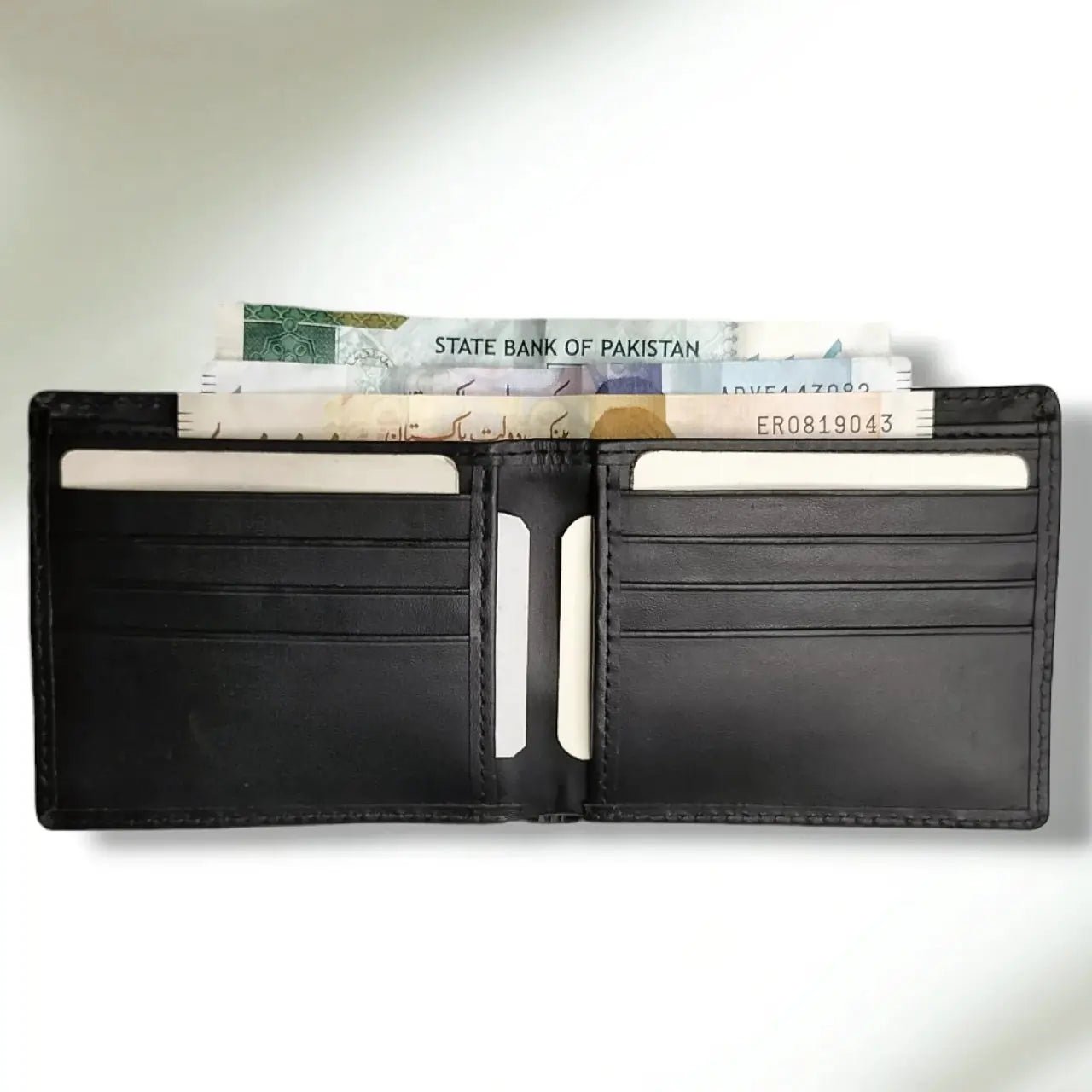 The Elite Throb Men's Woven Leather Wallet – Premium Genuine Leather, 8 Card Slots, 2 Side Pockets, 1 Cash Compartment, Stylish Handmade Design - wonecraft.com